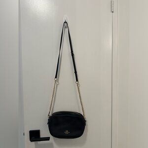 Small Coach Black Leather Crossbody Purse